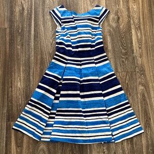 Kate Spade Blue and White Striped Dress
